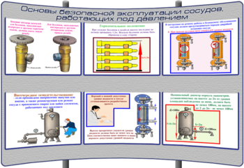 (К-ОТ-15) Основы безопасной эксплуатации сосудов, работающих под давлением - Тематические модульные стенды - Охрана труда и промышленная безопасность - Кабинеты охраны труда otkabinet.ru